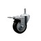 Service Caster 3.5'' Black Poly Wheel Swivel 7/16'' Stem Caster with Total Lock Brake SCC-GRTTL20S3514-PPUB-BLK-716138 - alternate 1